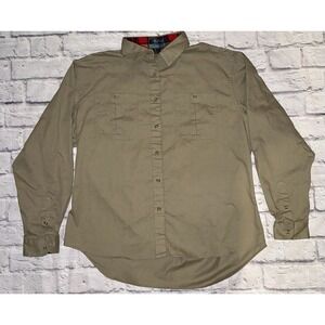 Vintage Women's Woolrich Flannel Shirt Size 16 Cotton 1960's button Down